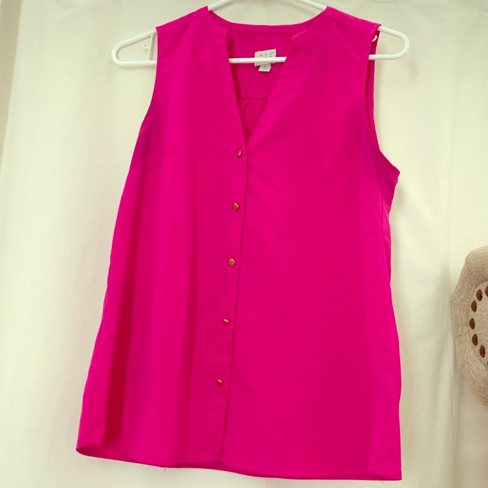 Button down top sleeveless